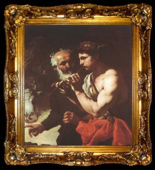 framed  unknow artist Mercury Piping to Argus before, ta009-2